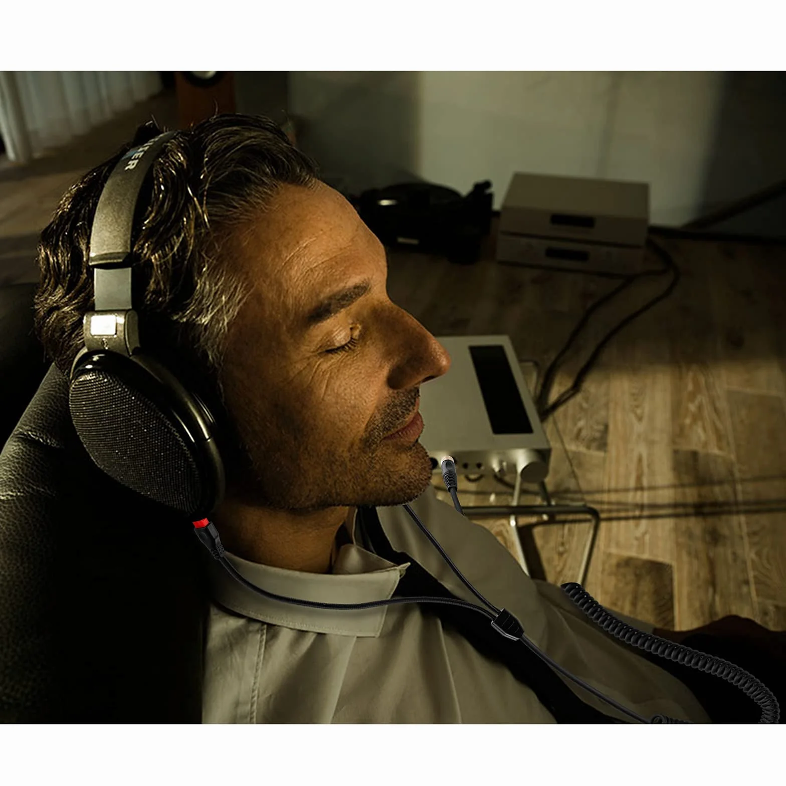weishan Zwijany przewód słuchawkowy zamiennik do Sennheiser HD650, HD660 S, HD600, HD6XX, HD580, HD565, HD545, HD535, przewód audio 3,5 mm wtyczka 1/20.3 cm i adapter 6,35 mm 1/10.2 cm 5 m