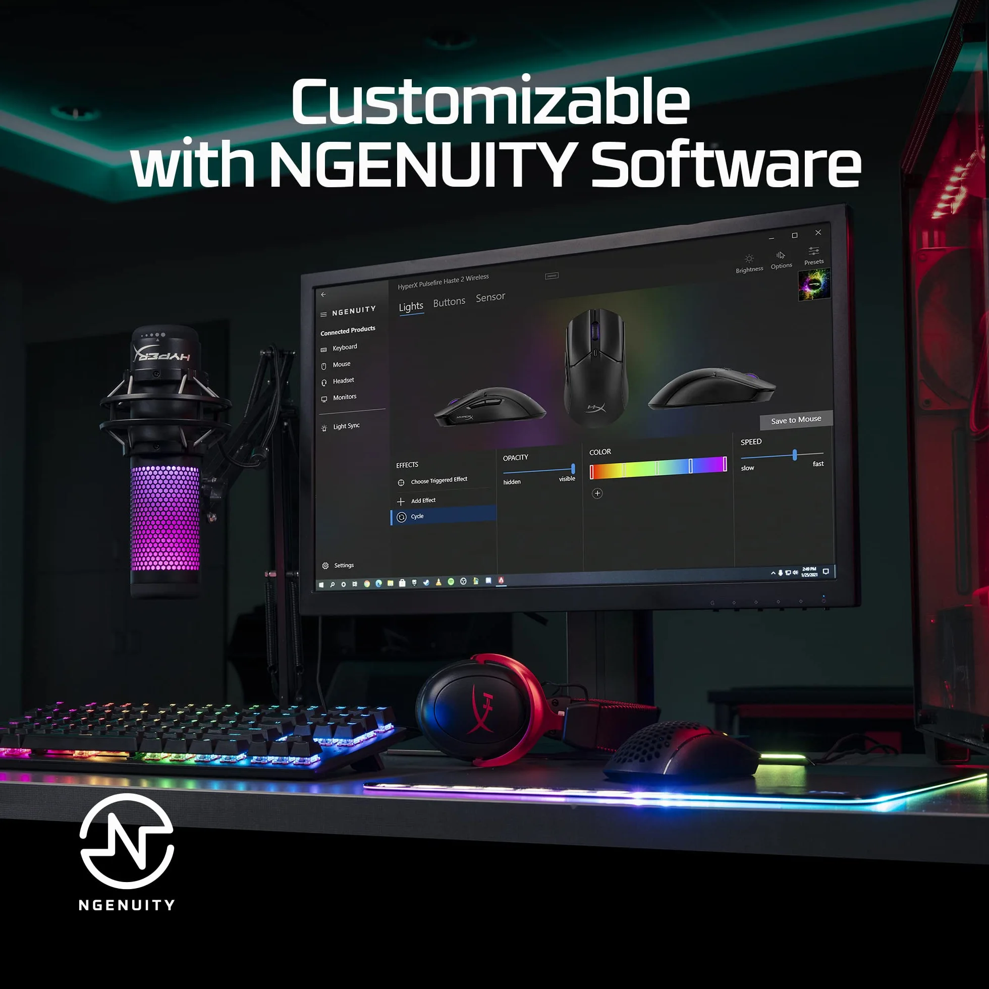 HyperX Pulsefire Haste 2 bezprzewodowa mysz do gier na PC