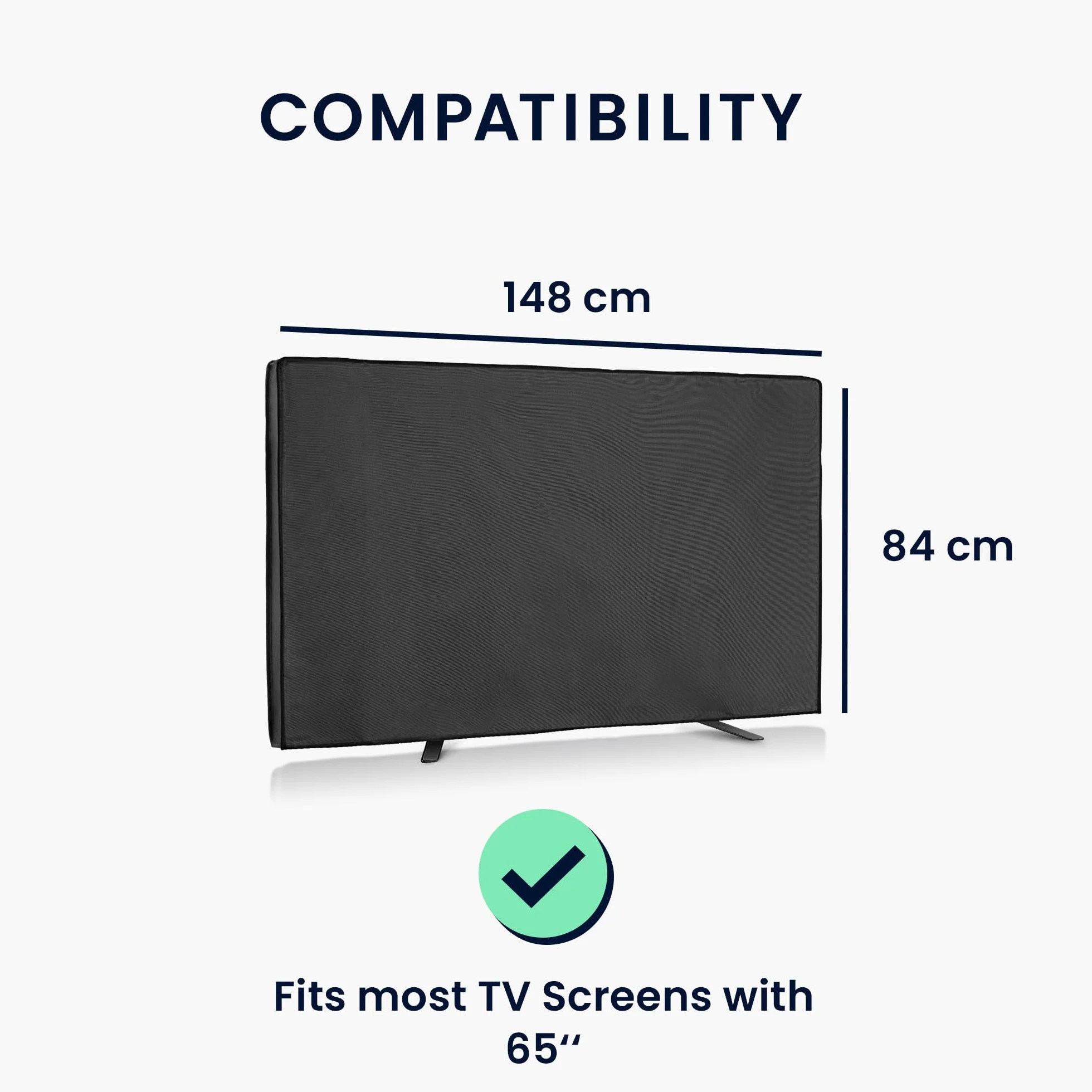 kwmobile 65" osłona TV Outdoor TV pokrowiec ochronny odporny na warunki atmosferyczne czarny