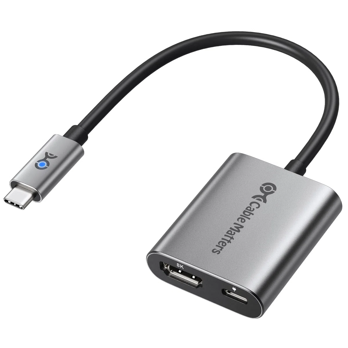 Cable Matters Adapter 48 Gb/s USB C na HDMI 2.1 obsługuje 4K 120Hz i 8K 60Hz (wymagany DSC) HDR, 100 W PD - Kompatybilny z Thunderbolt 3/4 Port - Maksymalna rozdzielczość na każdym MacBooku to 4K przy