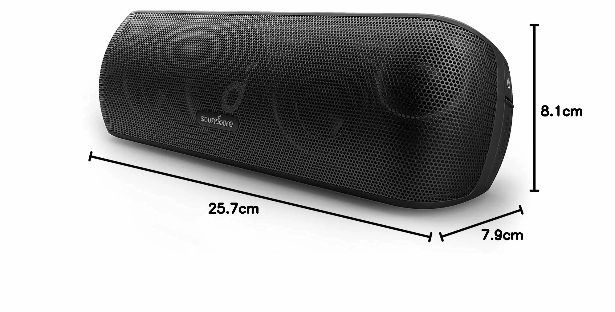 Soundcore Motion+ bezprzewodowy głośnik Bluetooth wysokiej jakości 30 W(odnowiona), rozszerzony bas i wysokie tony, z aplikacją, możliwość dostosowania EQ, 12-godzinny czas odtwarzania