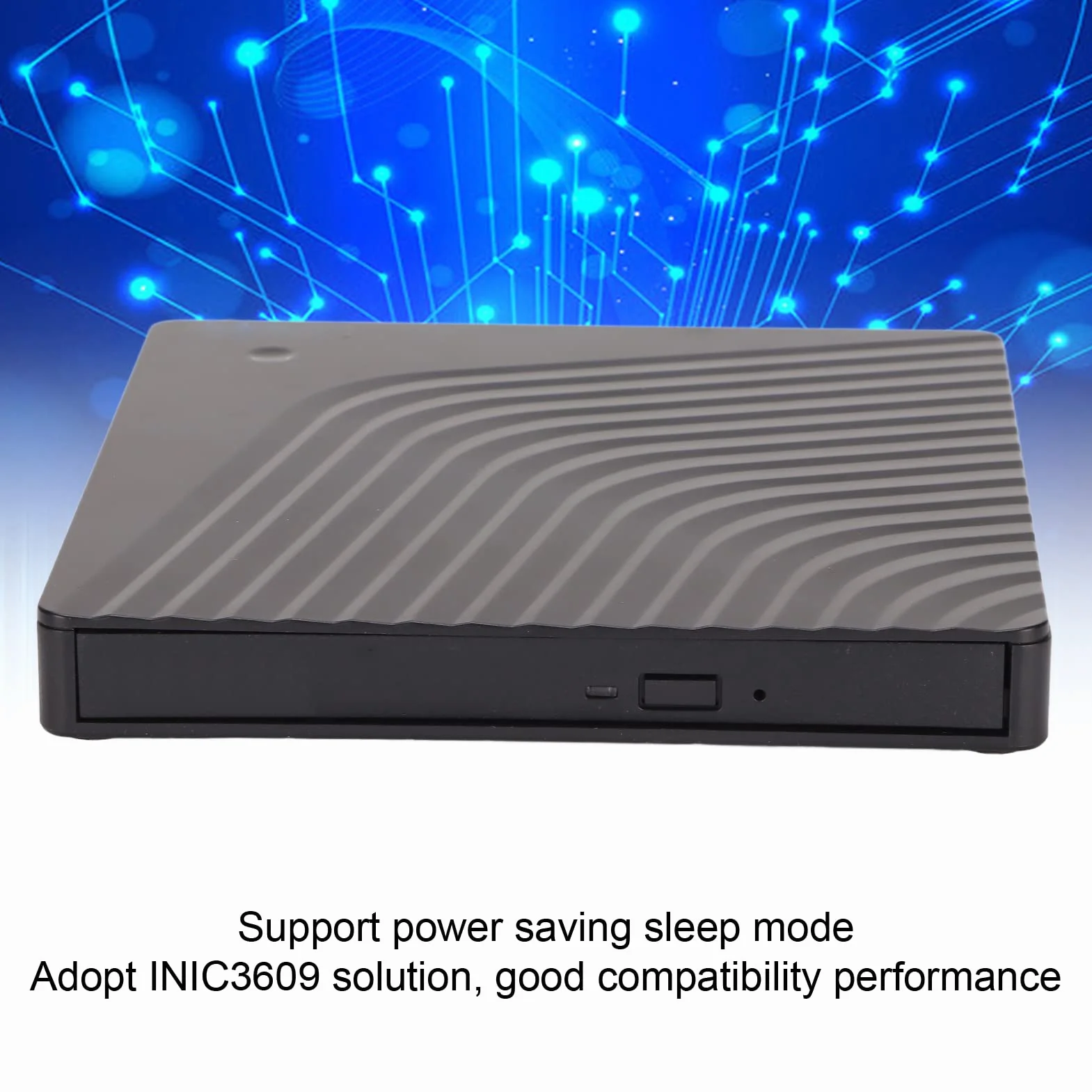 Zewnętrzny Napęd DVD USB 3.0, Przenośny Odtwarzacz DVD 5Gbps do Laptopa, Pudełko na Napęd CD do Napędu SATA DVD RW 12.7mm 9.5mm