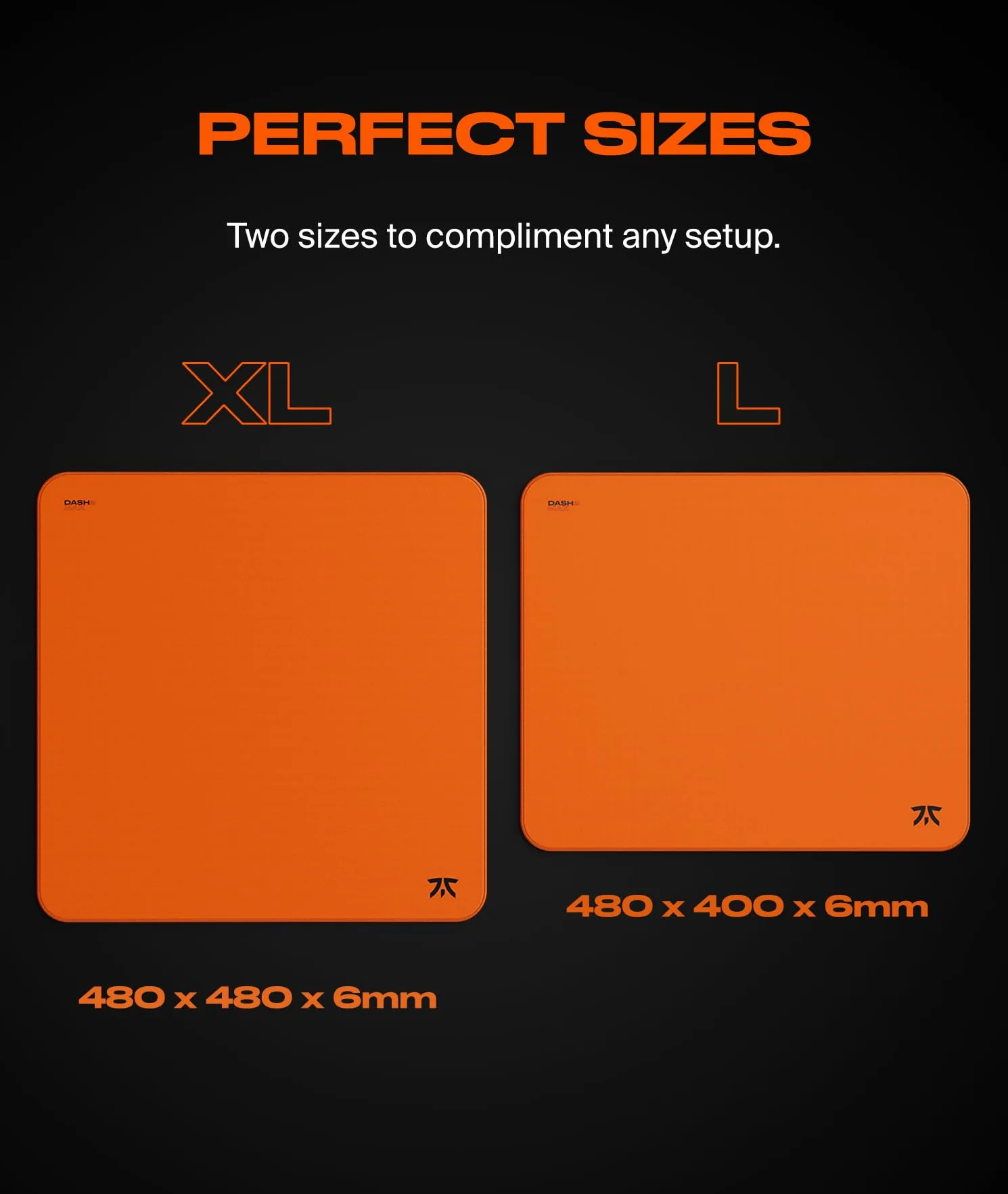Fnatic MAX Focus 3 L Pro Gaming Mouse Mat 480 x 400 x 6 mm Sunrise Orange Smooth Cloth Control Surface Water Resistant Non-Slip Poron Foam Base
