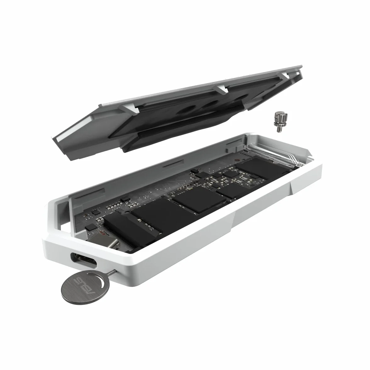 ASUS ROG Strix Arion White Edition Enceinte ssd Blanc M.2