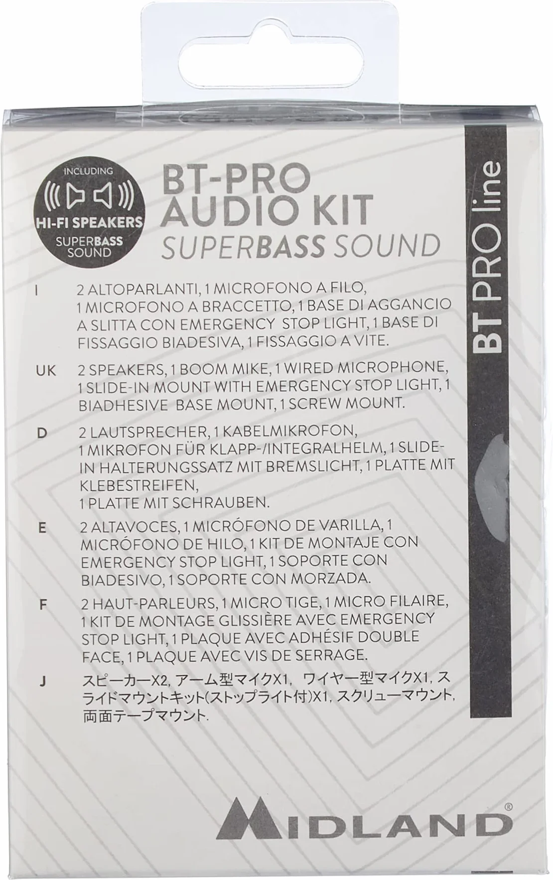 Midland Zestaw audio BT PRO Intercom z głośnikami Super Bass Sound