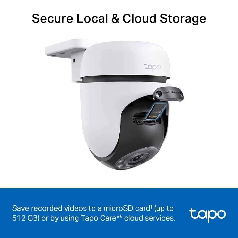 TP-Link Tapo C510W Kamera zewnętrzna Wi-Fi 2K QHD IP65 Śledzenie ruchu Pełnokolorowy tryb nocny