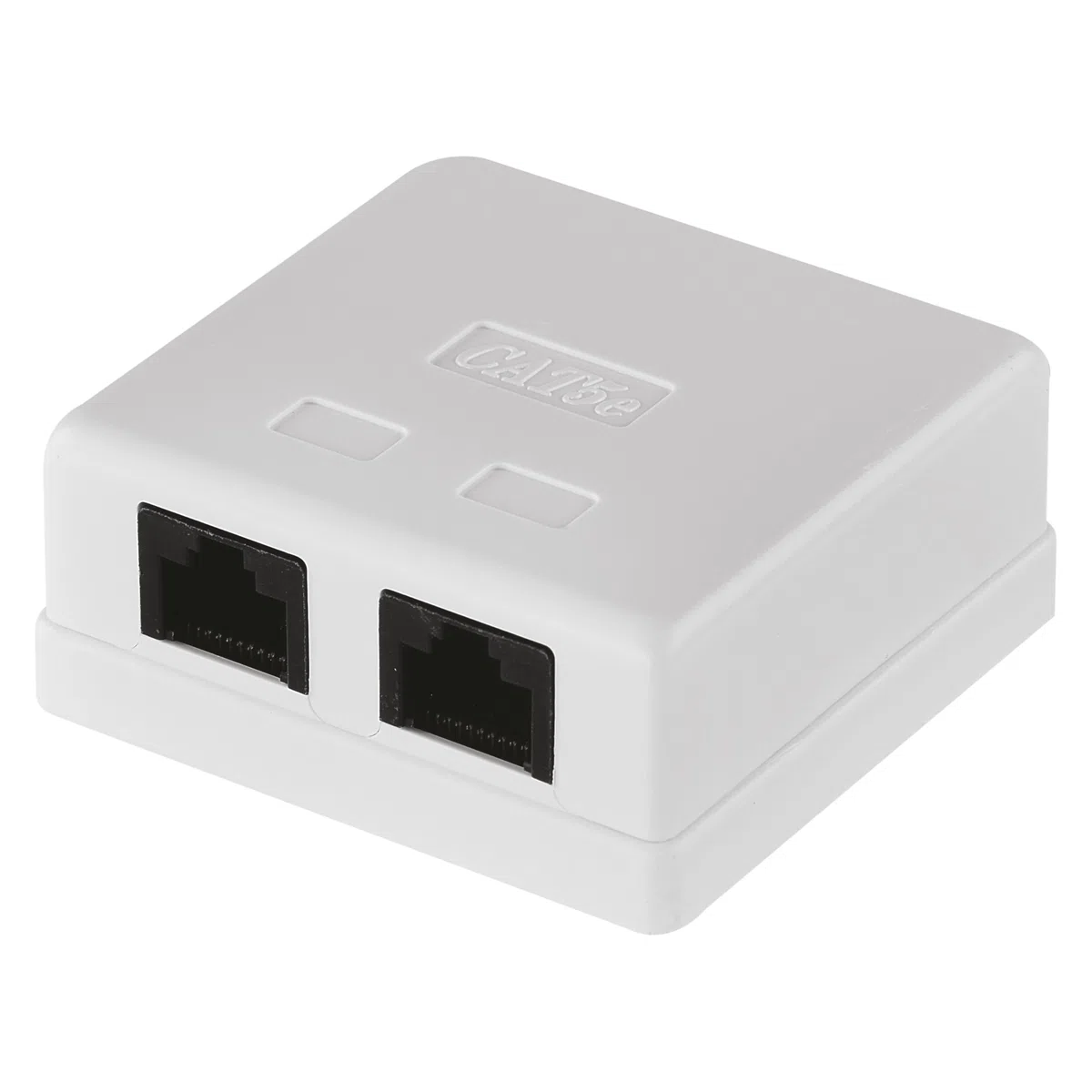 EMOS - CAT 5e uniwersalne gniazdo sieciowe - 2 x port RJ45 - natynkowy - 1 Gbps (1000 Mbps) sieć - puszka przyłączeniowa/gniazdo danych/gniazdo sieciowe - białe