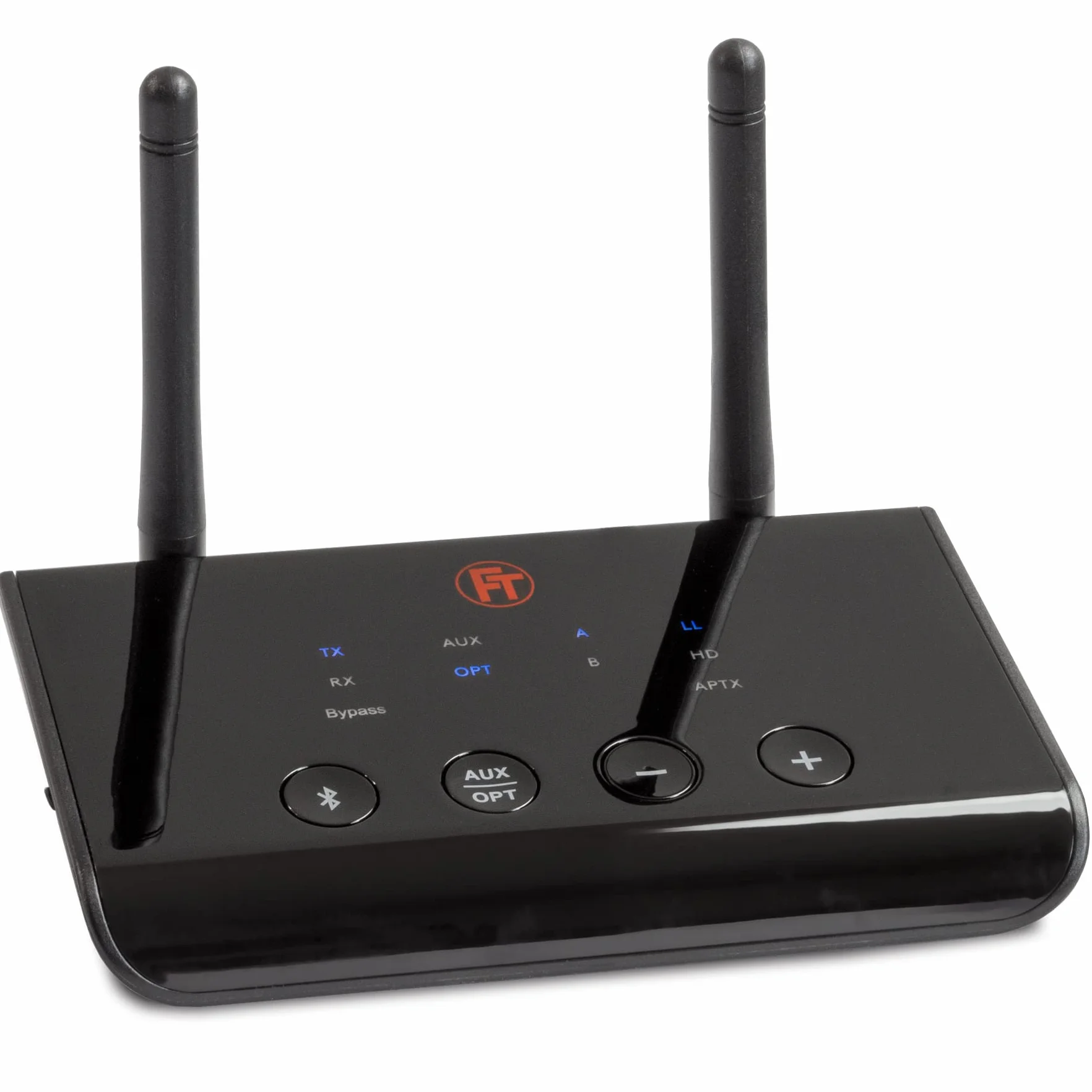 FeinTech ABT00102 Bluetooth 5.0 nadajnik audio odbiornik aptX HD Low Latency Toslink SPDIF Bypass konwerter, czarny