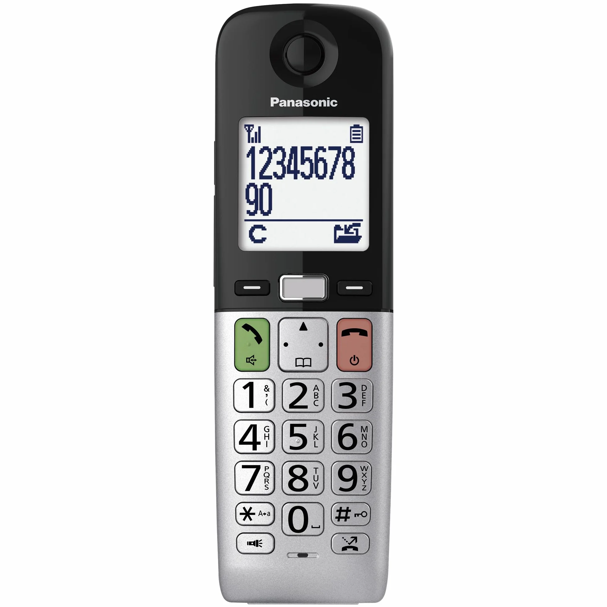 Panasonic KX-TGU430EXB Bezprzewodowy telefon cyfrowy z automatyczną sekretarką, wzmocnioną głośnością, wyświetlaczem LCD