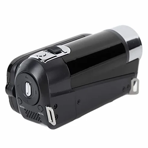 Kamera Wideo Kamera, Cyfrowa Kamera Nagrywająca Kamera DV 4K 48 MP z Obrotowym Ekranem 2,7 Cala, Kamera z 16-krotnym Zoomem Cyfrowym Obsługa Kamery Przez USB Połączenie z (BLACK)