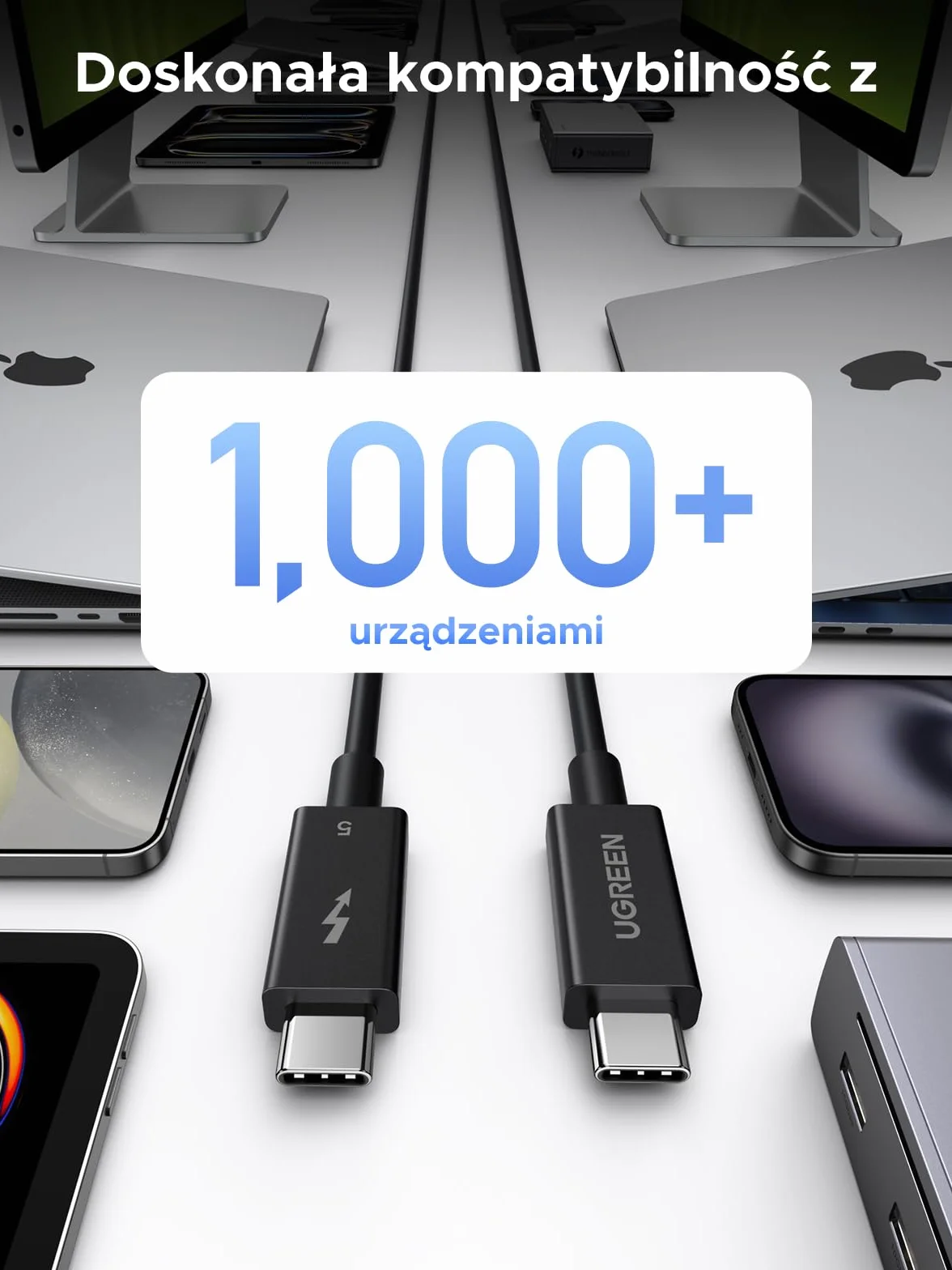 UGREEN Thunderbolt 5 Kabel USB C 240W 120 Gb/s 16K/8K 1M