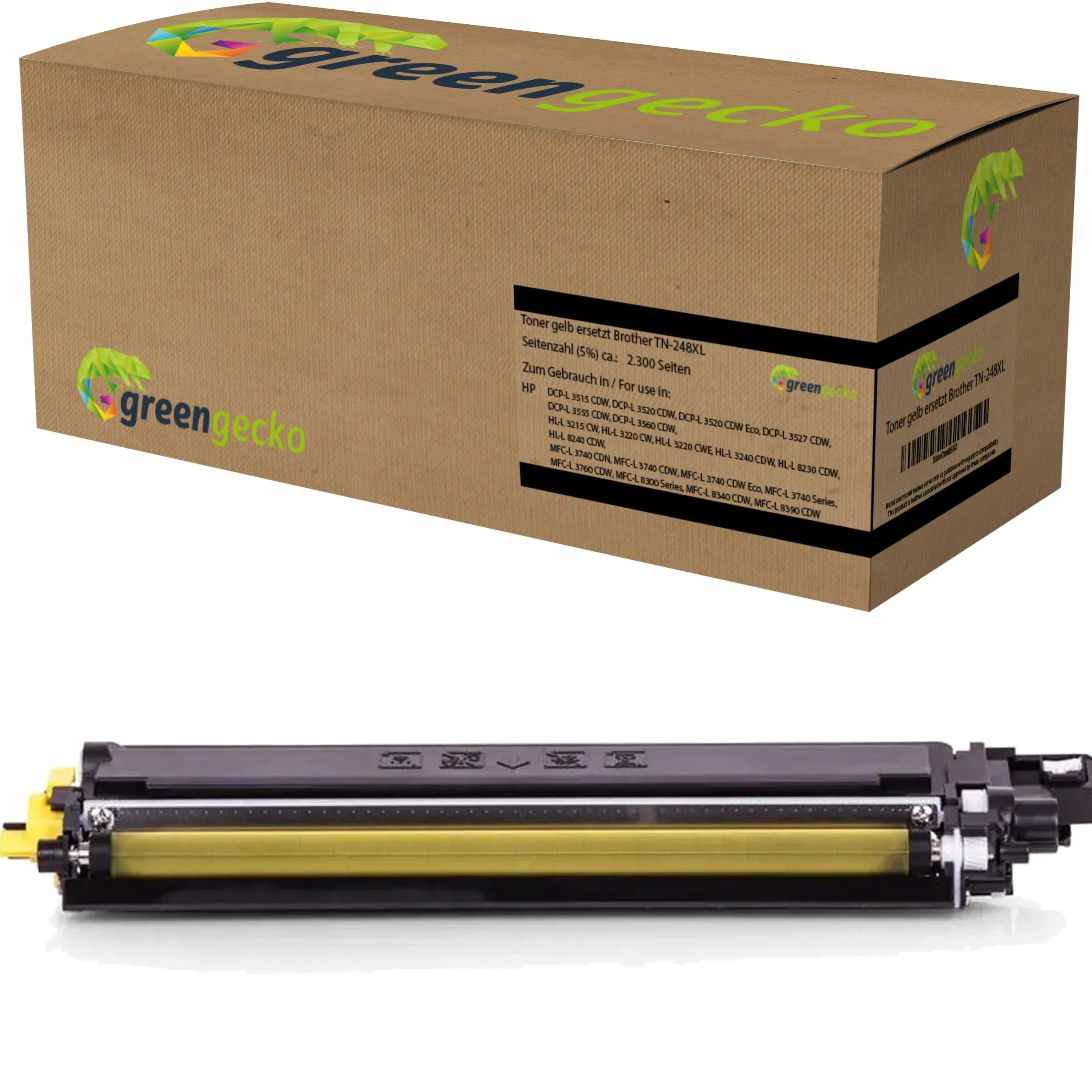 Toner XL Multipack zastępuje Brother TN-248XL, do DCP-L 3515 3520 3527 3555 3560, HL-L 3215 3220 3240 8230 8240, MFC-L 3740 3760 8300 8340 8390 czarny, cyjan, żołądek TA, żółte wkłady z chipem