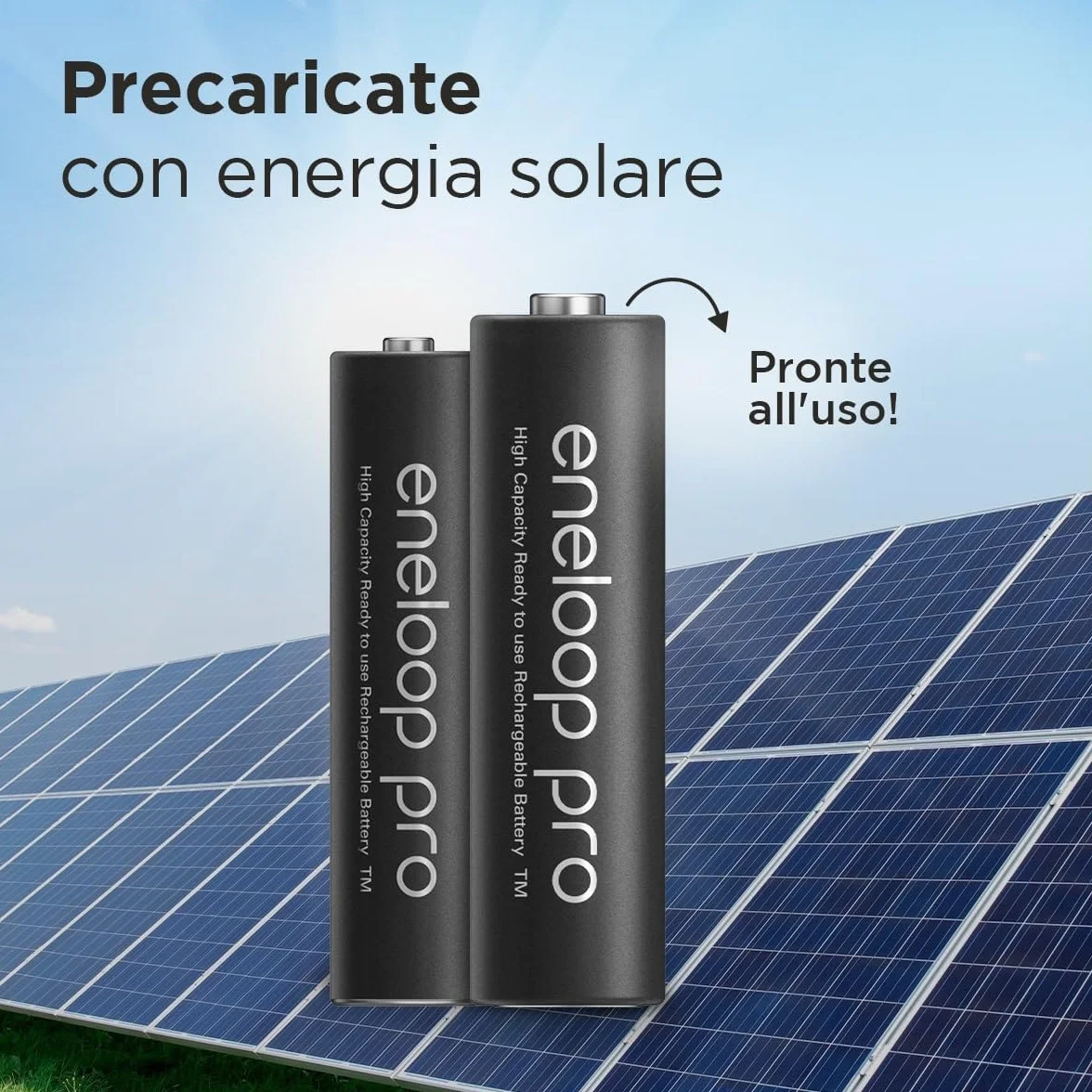 Eneloop pro akumulatory AAA/Micro, 8 sztuk (2 x 4 opakowania), pojemność min. 930 mAh, akumulatory Ni-MH, gotowe do użycia, do 500 razy, opakowanie bez plastiku, pro, czarne