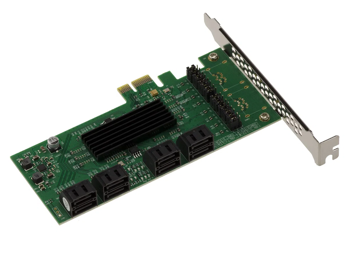 KALEA-INFORMATIQUE Karta kontrolera PCI Express PCIe x1 do 8 portów SATA z chipsetem Marvell 88SE9215 88SM9705