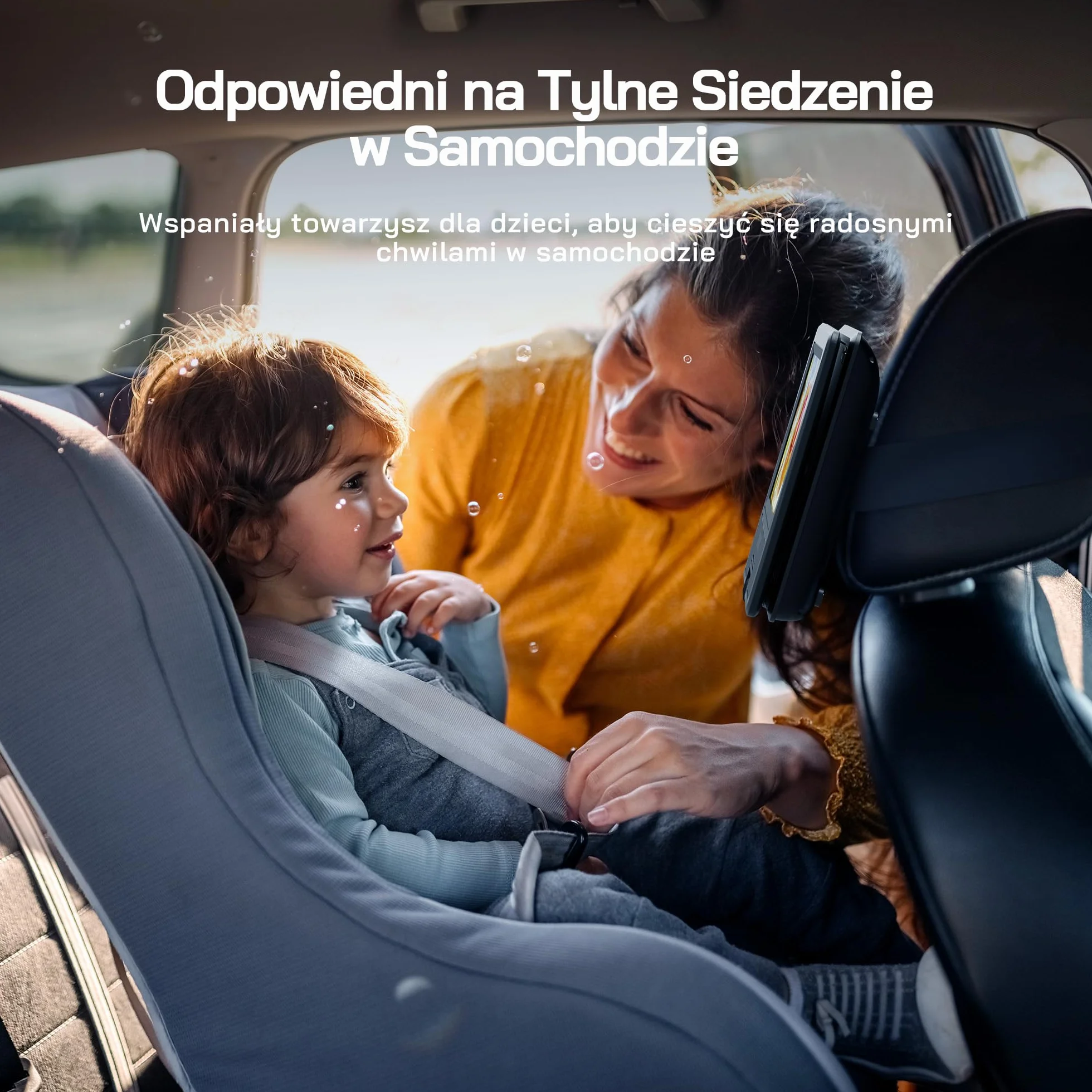 WOLFANG Przenośny Odtwarzacz DVD 9,5" Ekran Obrotowy HD 7,5" 4-6h Pracy Bez Blokady Regionalnej