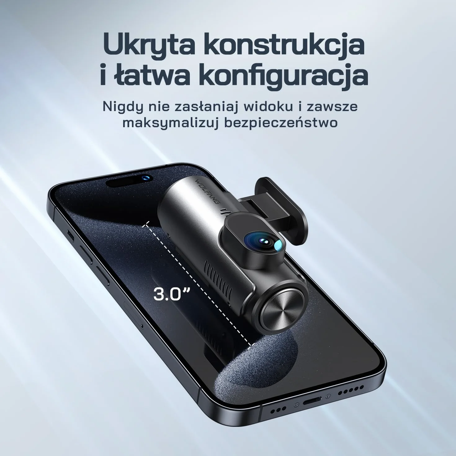 Kamera samochodowa WOLFANG 4K przednia i tylna kamera samochodowa Wi-Fi z kartą SD 32 GB, podwójna kamera samochodowa z noktowizorem, nagrywanie w pętli, czujnik G, szeroki kąt 170, osłona parkowania