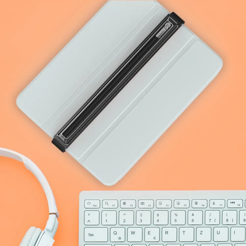 MoKo Pencil Case Fit Apple Pencil Pro, Apple Pencil (USB-C), Apple Pencil 1st/2nd Generation, Stylus Pencil Sleeve PU Leather Zipper Pouch with Elastic Band For 9.7"-12.9" Tablet, Black