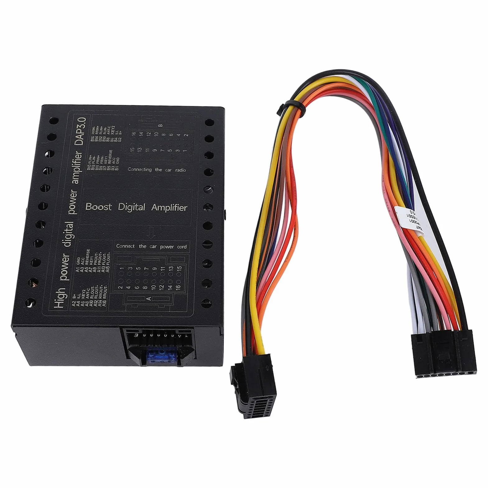 Cyfrowy Wzmacniacz Samochodowy do Procesora Dźwięku, Wzmacniacz Samochodowy DC12V 2/4 Ohm Stabilna Klasa AB Wzmacniacz Samochodowy DSP do Samochodowych Systemów Dźwiękowych