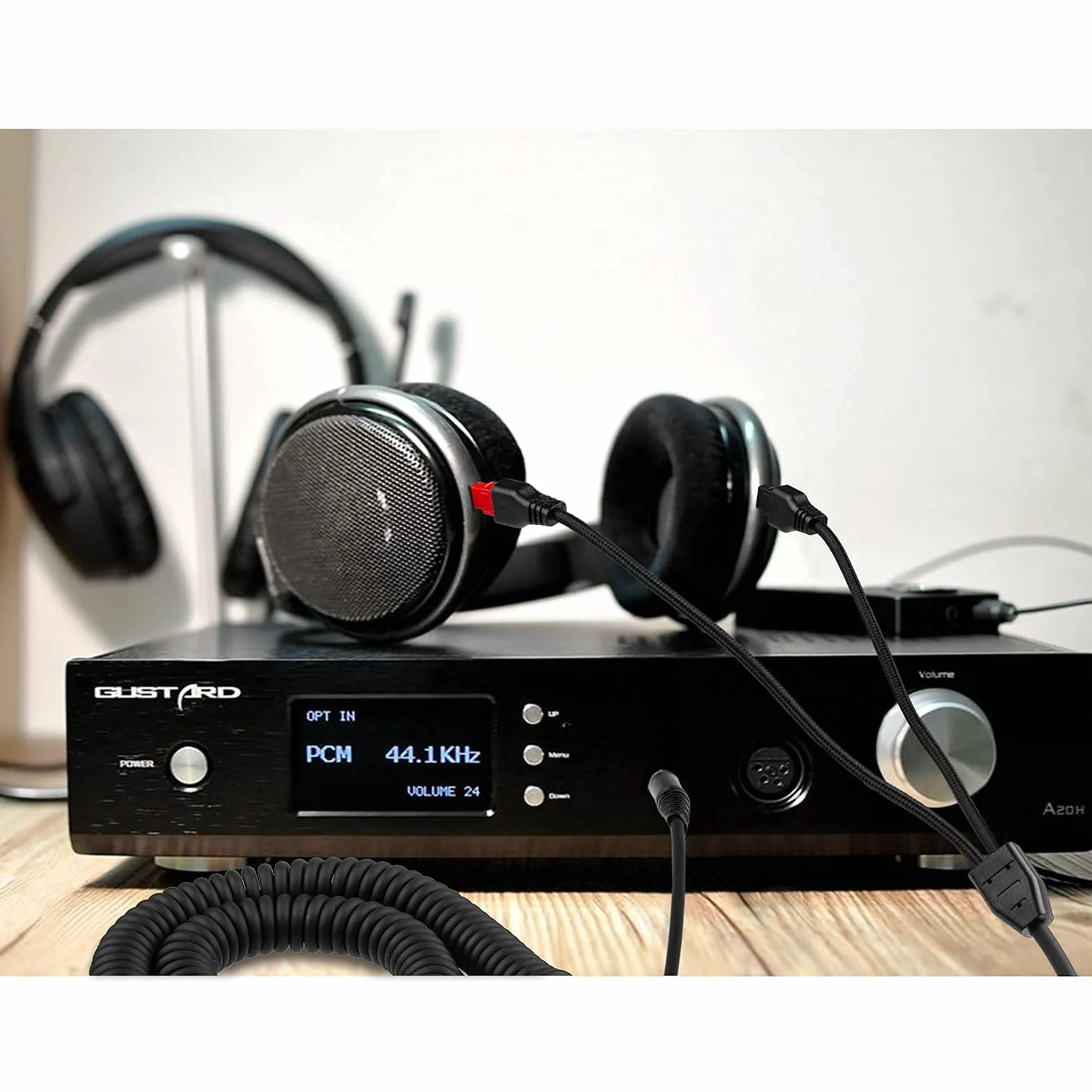 weishan Zwijany przewód słuchawkowy zamiennik do Sennheiser HD650, HD660 S, HD600, HD6XX, HD580, HD565, HD545, HD535, przewód audio 3,5 mm wtyczka 1/20.3 cm i adapter 6,35 mm 1/10.2 cm 5 m