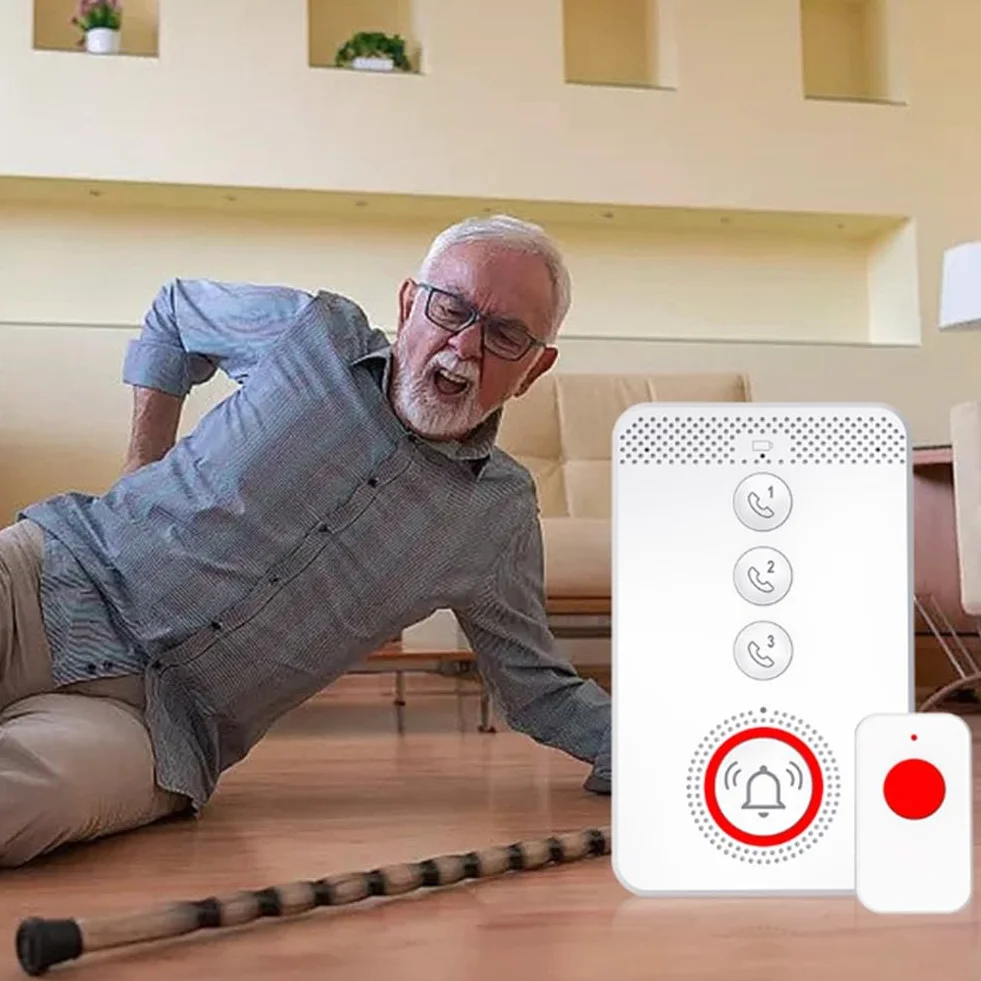 4G SIM SOS alarm alarmowy przycisk napadowy 4G SOS przycisk połączenia alarmowego GSM telefon głosowy dla seniorów starszych dzieci cierpienie pomoc strona