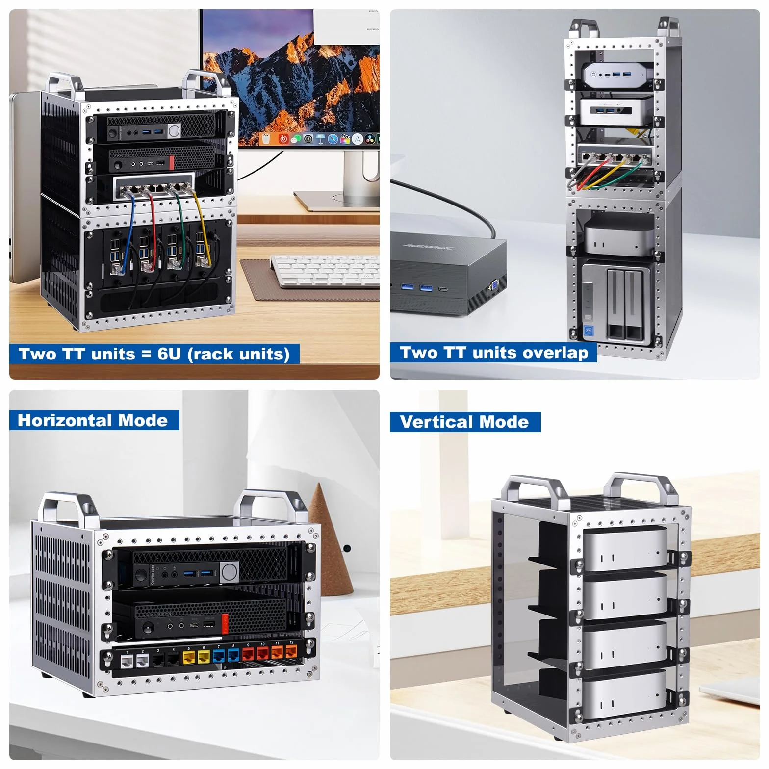 DeskPi RackMate TT Mini Server Cabinet do mini PC, sieci, serwerów