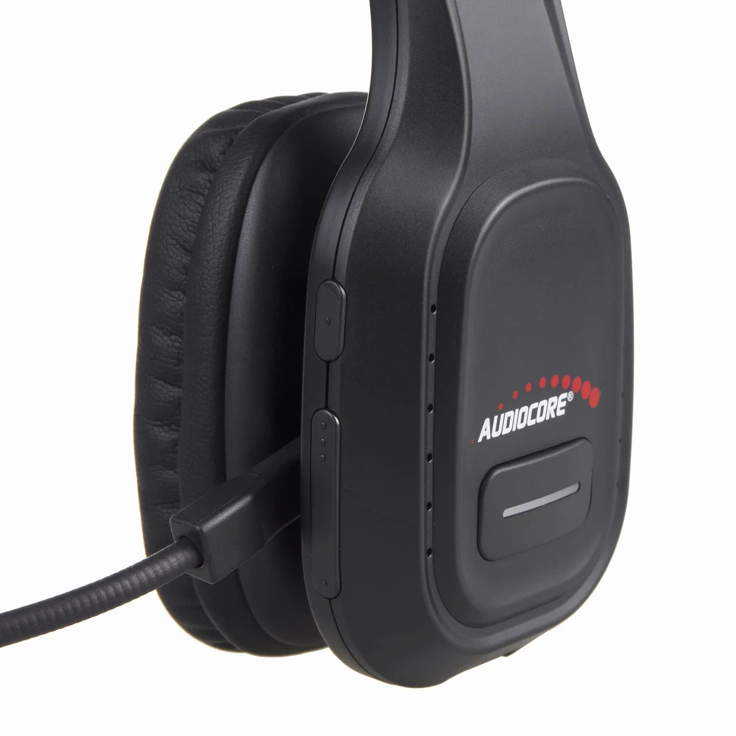 Audiocore Zestaw Słuchawkowy Bluetooth Z Mikrofonem Redukującym Szumy Dla Call Center Słuchawki Nauszne 32 Godziny Rozmów, Bezprzewodowy Zestaw Głośnomówiący Kompatybilny Z Asystentem Google