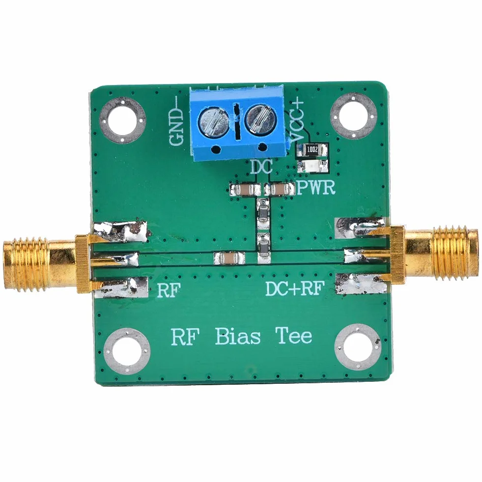 Aramox Bias Tee pasuje do aktywnego wzmacniacza szerokopasmowego anteny, 10-6000 MHz RF mikrofala HF Bias Tee DC Bias zasilacz