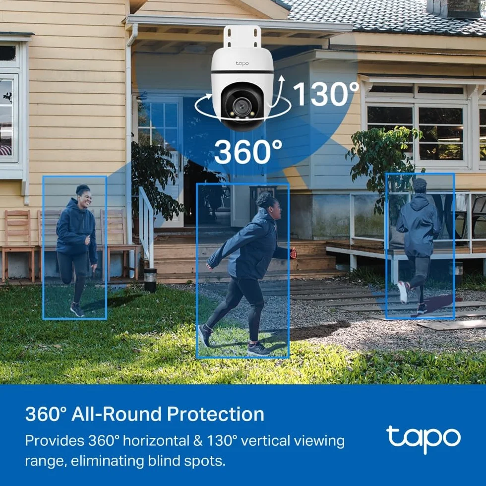 TP-Link Tapo C510W Kamera zewnętrzna Wi-Fi 2K QHD IP65 Śledzenie ruchu Pełnokolorowy tryb nocny