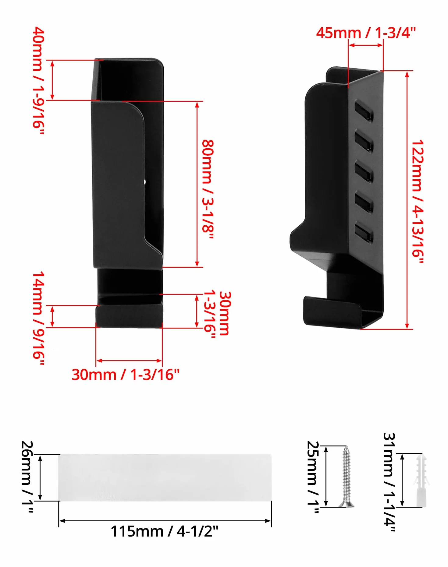 QWORK® Uniwersalny uchwyt ścienny Uniwersalny uchwyt ścienny do routera/TV box/laptopa/przełącznika/modemu