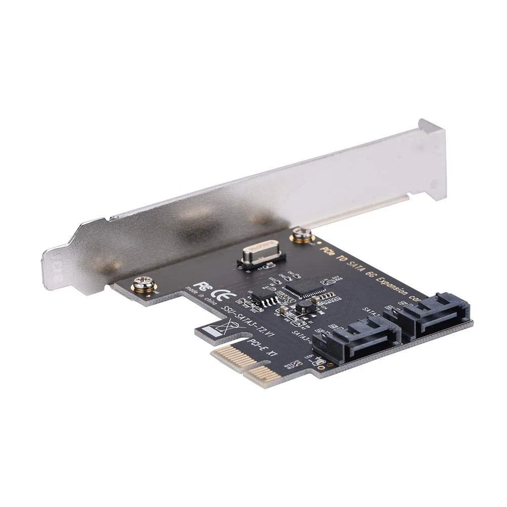 Tangxi SATA 3.0 2-portowa karta kontrolera PCIe, PCI Express do SATA III 6 Gb/s z mocnymi uchwytami, Plug and Play