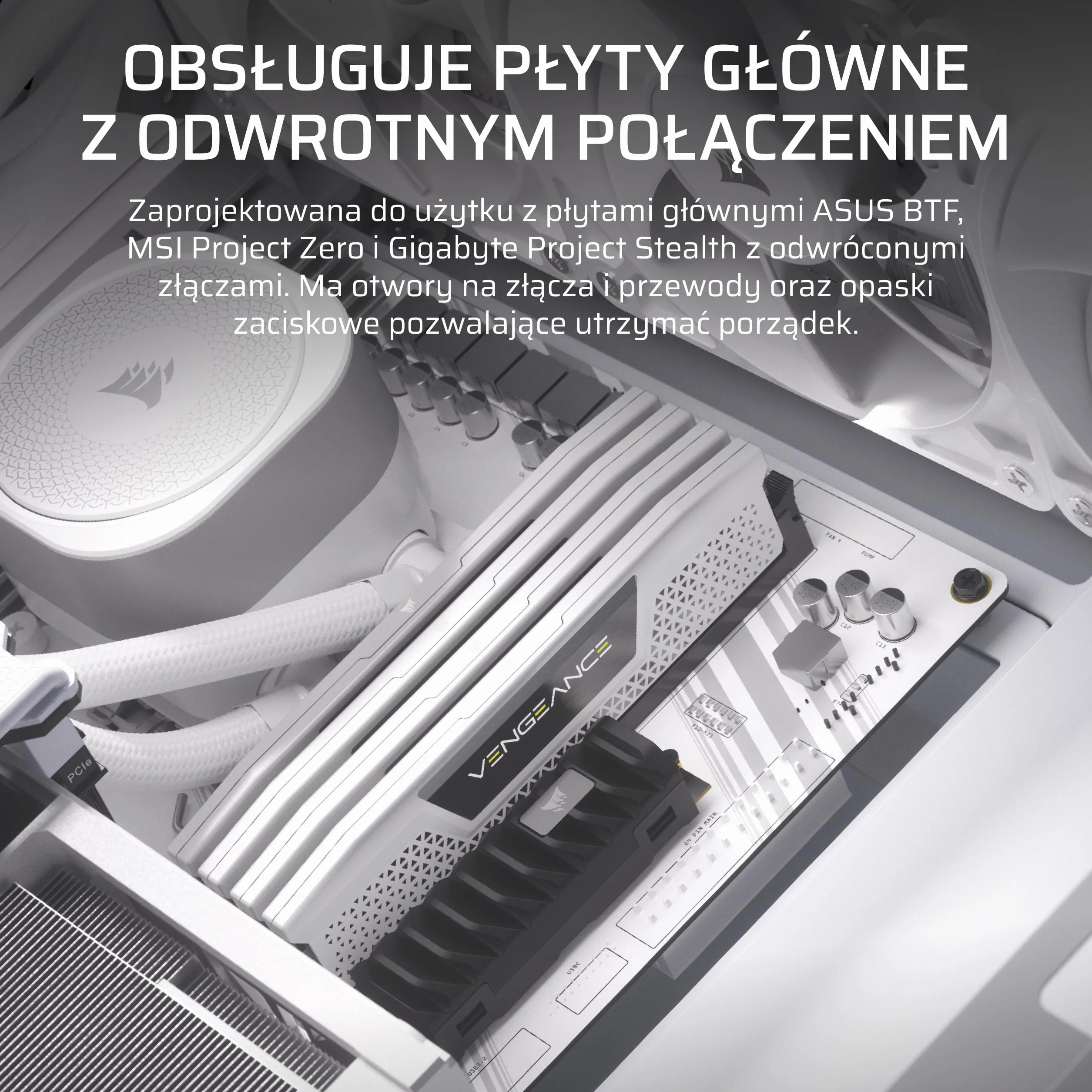 CORSAIR FRAME 4000D Modułowa Mid–Tower ATX Obudowa Komputerowa – Wysoki Przepływ Powietrza, System Montażu Wentylatorów InfiniRail™, Obsługa Dwóch Chłodnic 360mm – Biały