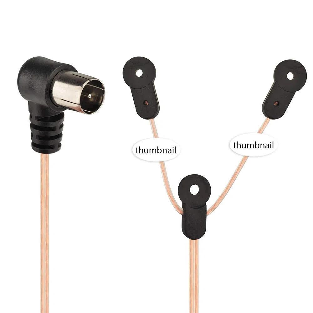 Superbat Wewnętrzny kabel antenowy radiowy FM Dipol 75 Ohm Złącze F Kabel koncentryczny w kształcie litery Y 2 m do wzmacniacza łańcuchowego HiFi Odbiornik Onkyo Denon Pioneer