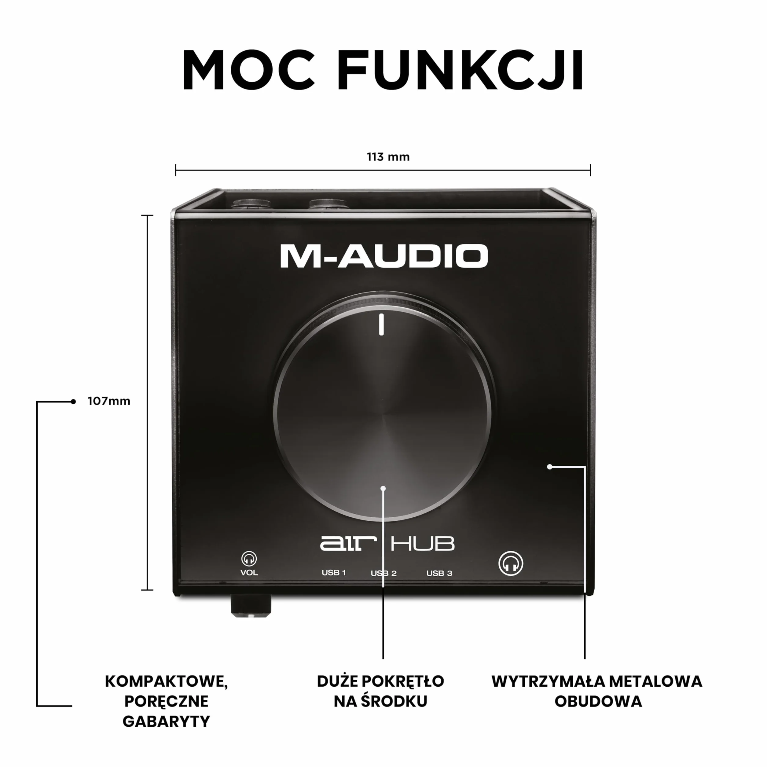 M-Audio AIR HUB Interfejs audio USB USB-C 3-portowy hub