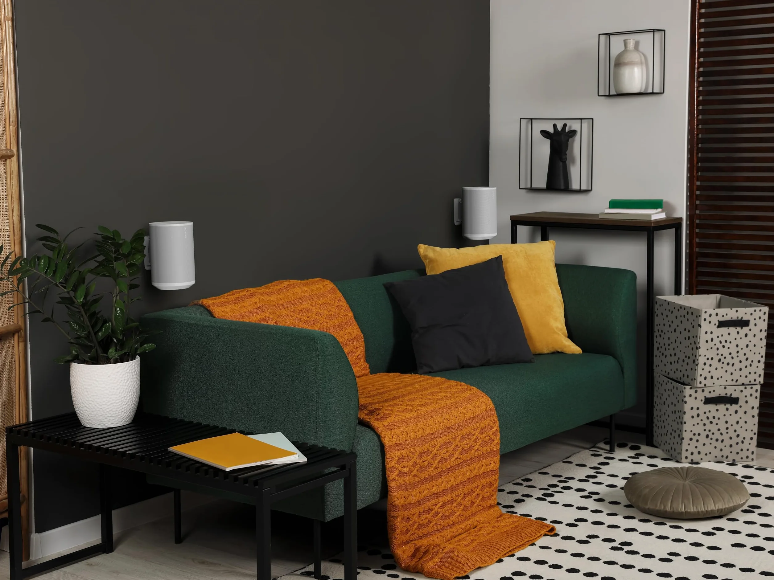 Flexson Uchwyt ścienny do Sonos ERA 100 dwupak biały obrotowy uchylny