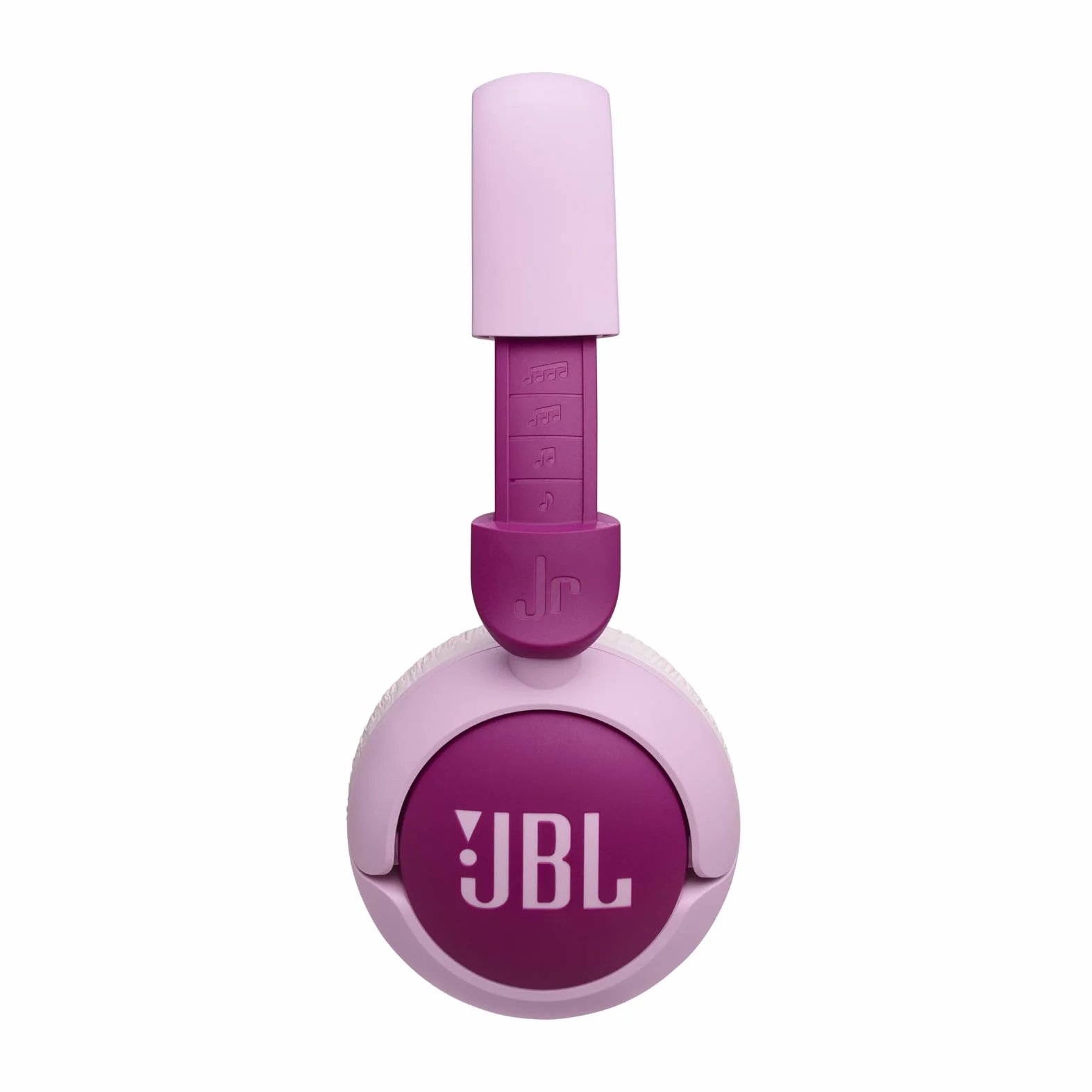 JBL Junior 320 BT Bezprzewodowe Słuchawki Nauszne z Bluetooth dla Dzieci z Wbudowanym Mikrofonem, 50 H Odtwarzania, Ograniczeniem Głośności, Łatwym Sterowaniem i Zestaw naklejek, Fioletowe