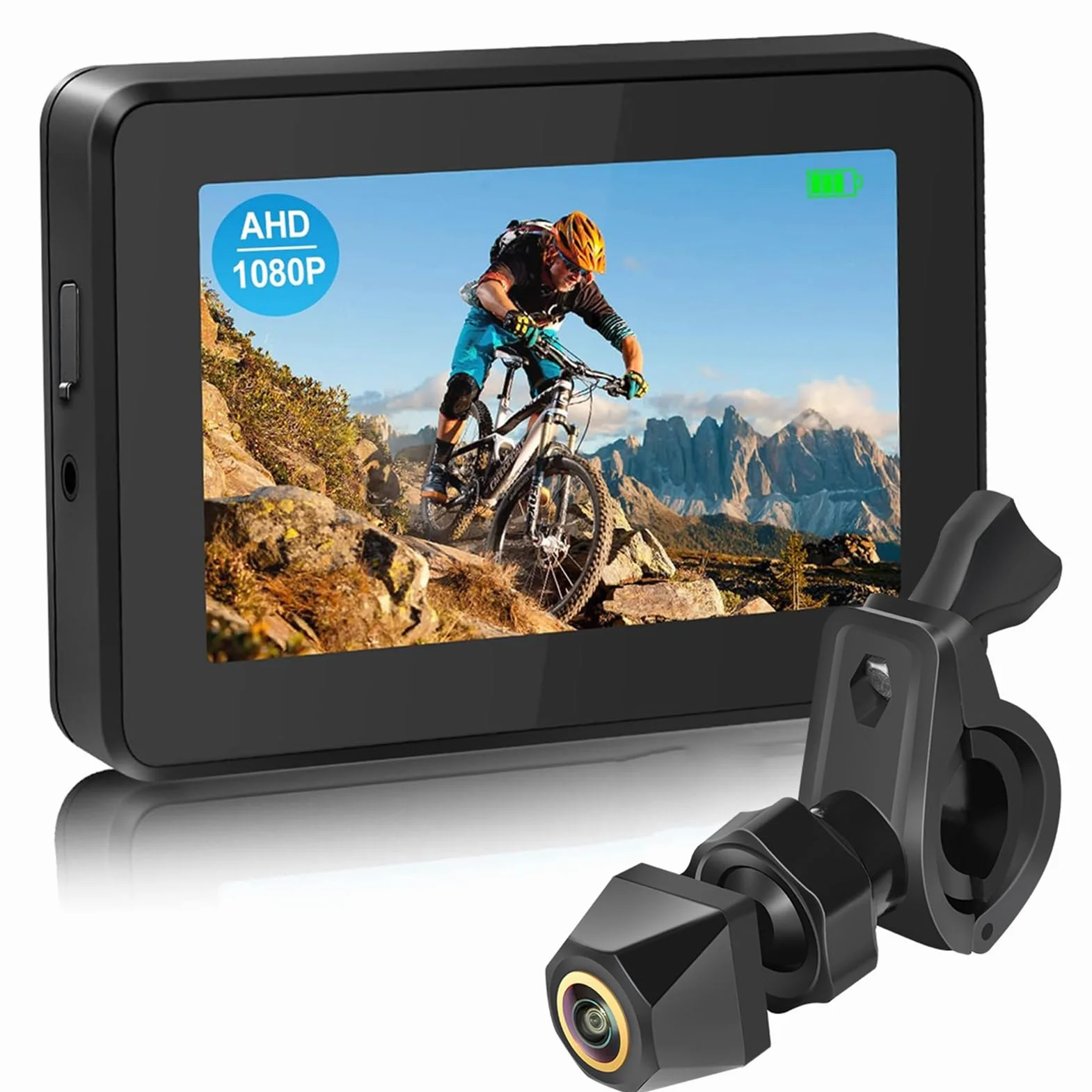 Kamera cofania rowerowa 1080P 5 cali monitor noktowizor 110° szeroki kąt widzenia do rowerów górskich