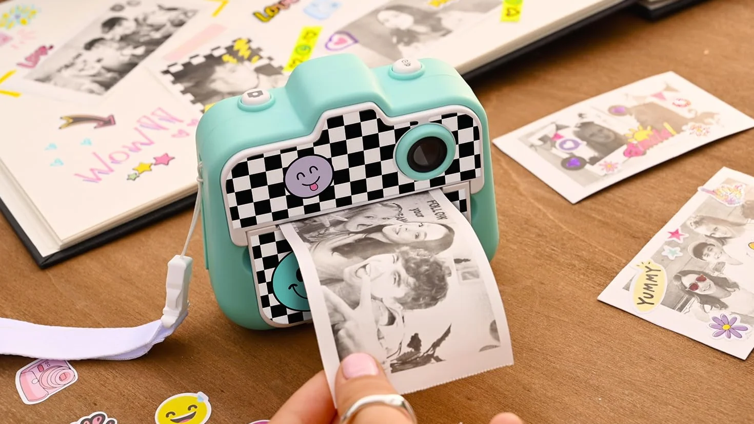 Canal Toys - Aparat do natychmiastowego druku fotograficznego, selfie i wideo - papier termiczny na 250 zdjęć - Wyświetlacz LCD - od 8 lat - CLK 001, jasnoniebieski