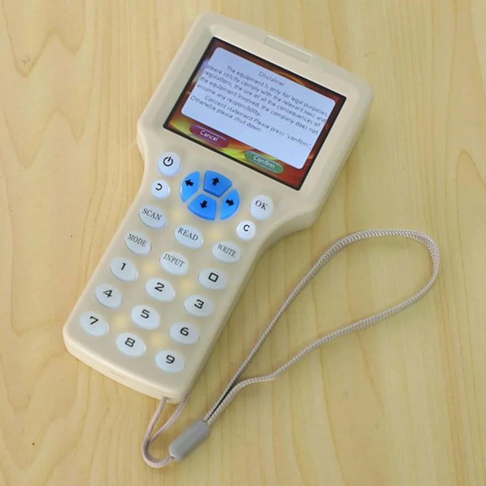 Sarini Czytnik/zapis/duplikator, czytnik NFC, 125 kHz 13,56 MHz 10 częstotliwości, kloner kart inteligentnych RFID, dekoder zaszyfrowanych kart, z możliwością zapisu kluczy