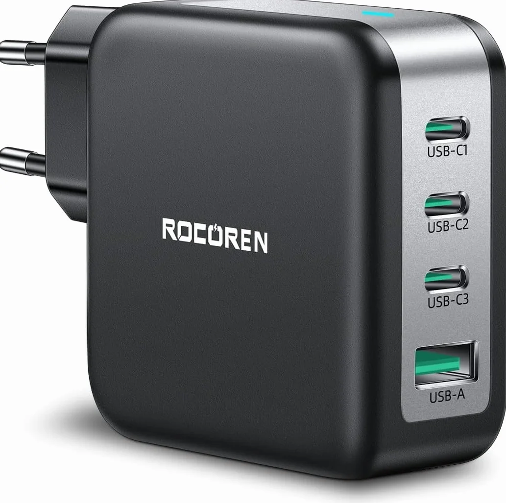 Rocoren 100W Ładowarka USB C 4 Portowa PD3.0 QC5.0 PPS GaN5
