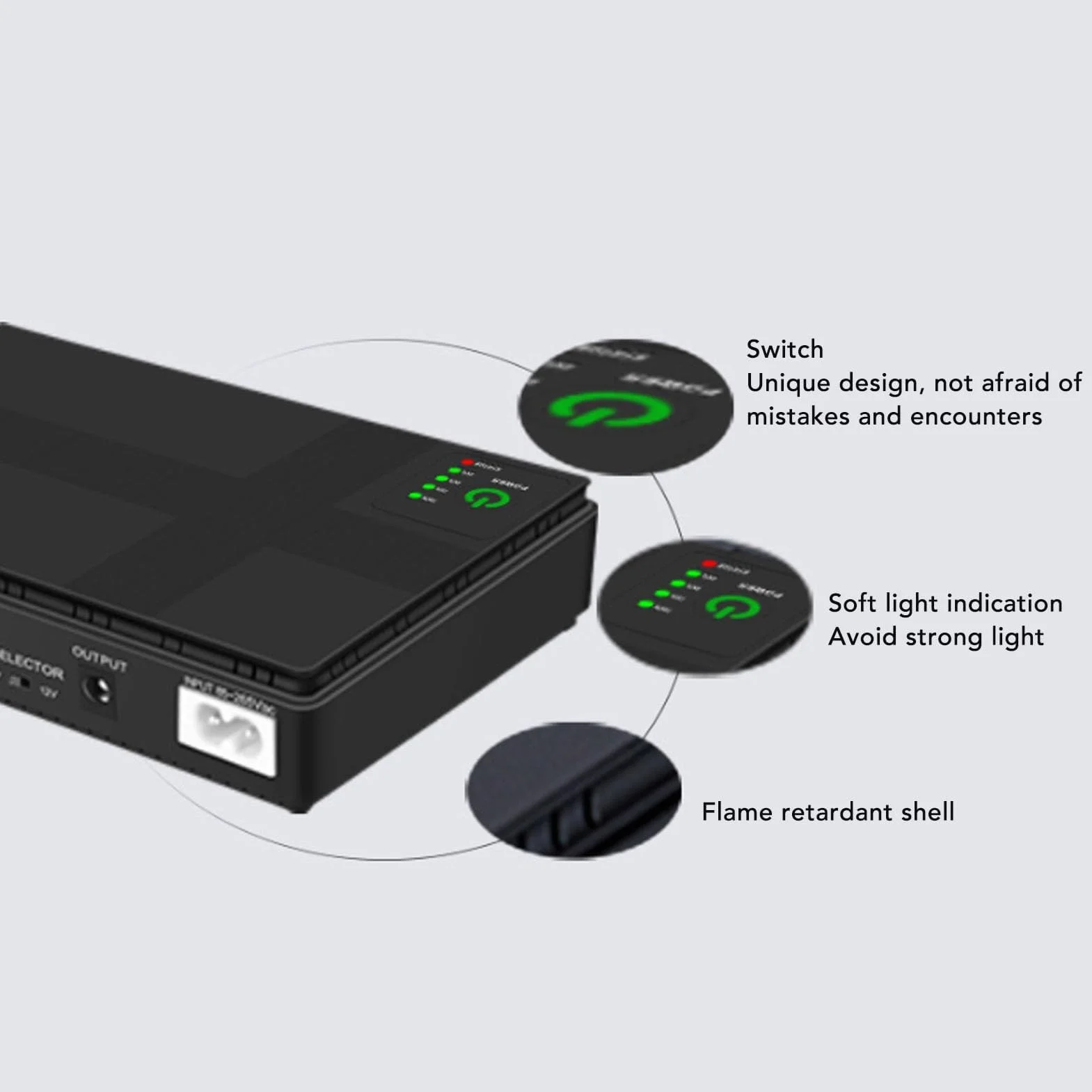 20000 MAh UPS Batersh Batush z Przeładowaniem Protect Compact Design dla Modemu Routera Kamera Bezpieczeństwa Nieprzeprzepuszczalna Zasilacz dla Niezbędnych urządzeń