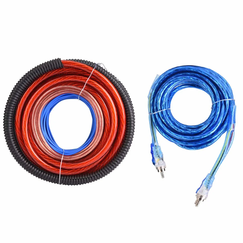 EBTOOLS Kabelkabelsatz, 2800 W 4 Guage Car Audio Subwoofer Verstärker Lautsprecher Installation Kabelkabelsatz Sicherungsanzug