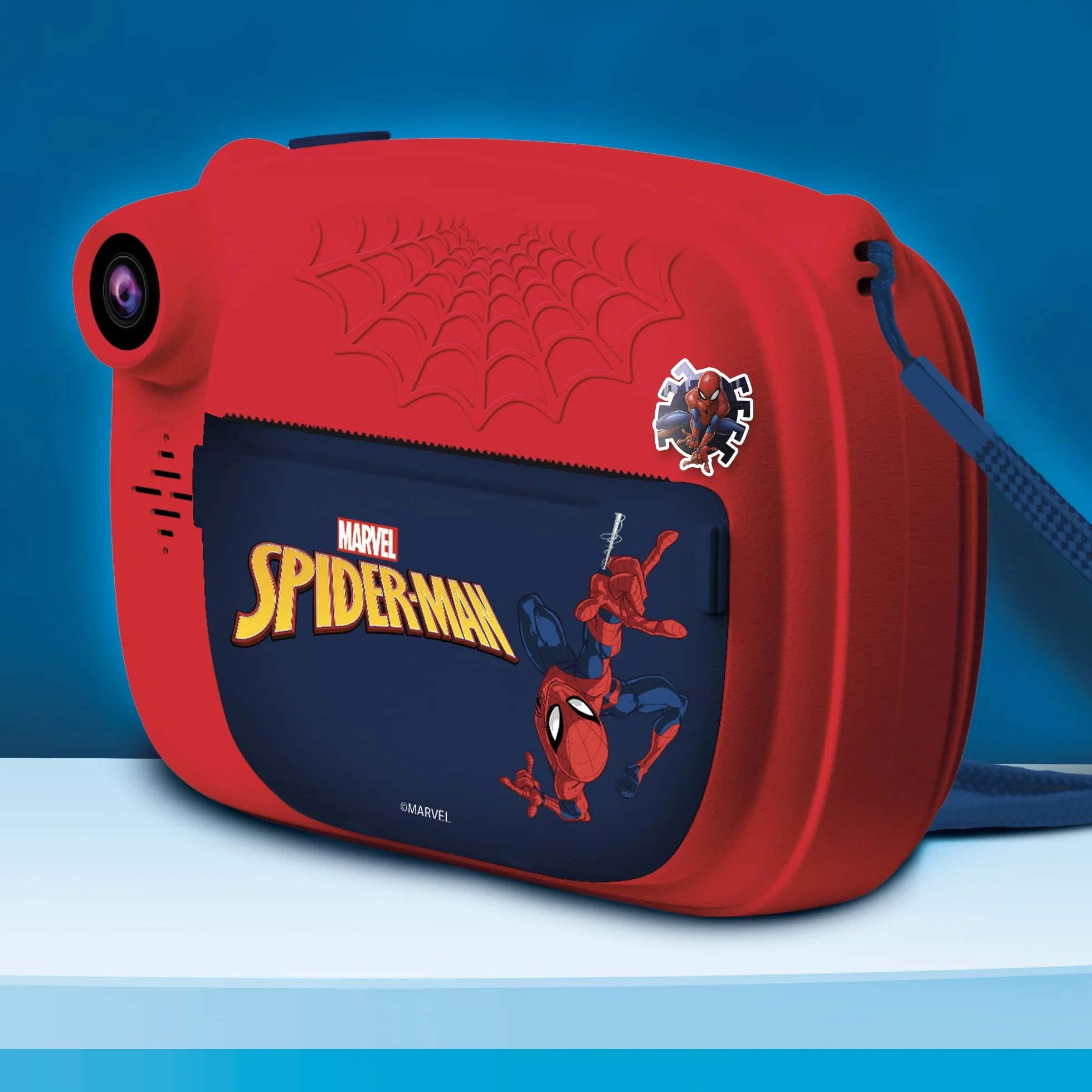 Lisciani Spider-Man Print CAM aparat natychmiastowy Hi-Tech Educative kolorowy ekran 4 cale podwójny aparat do selfie wideo 180 zdjęć od 5 lat