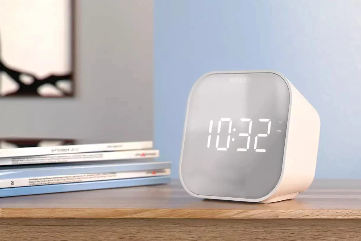 Philips Wake-Up TAR4406/12 Budzik, Biały, 12 x 12 cm