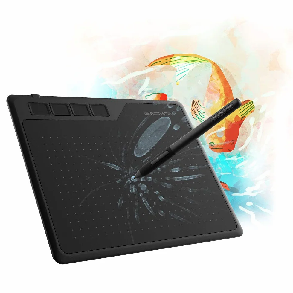 GAOMON S620 6,5 x 10 cm tablet długopis 8192 poziomów nacisku tablet graficzny z 4 kluczami ekspresowymi i bezbateryjnym pióro do rysowania i grania w OSU