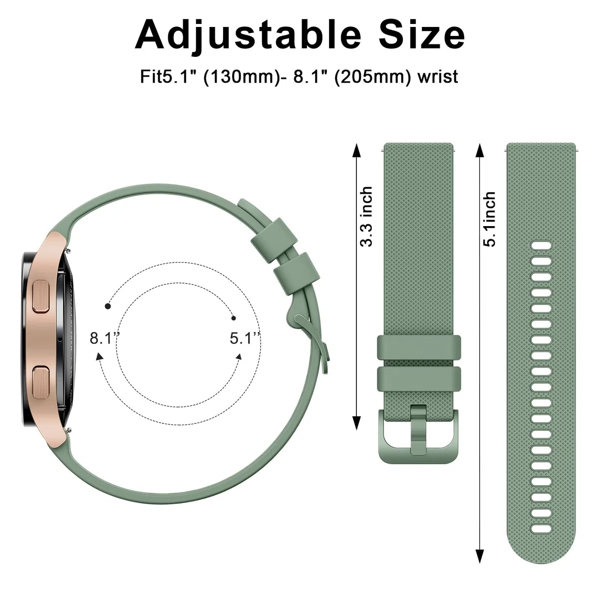 Amzpas 3 sztuki bransoletek do Amazfit GTR 3, 22 mm, silikonowy pasek zapasowy do zegarka Amazfit GTR 4/3Pro/2/2e/Balance/Stratos 2S / Pace / Bip 5 / BIP 6
