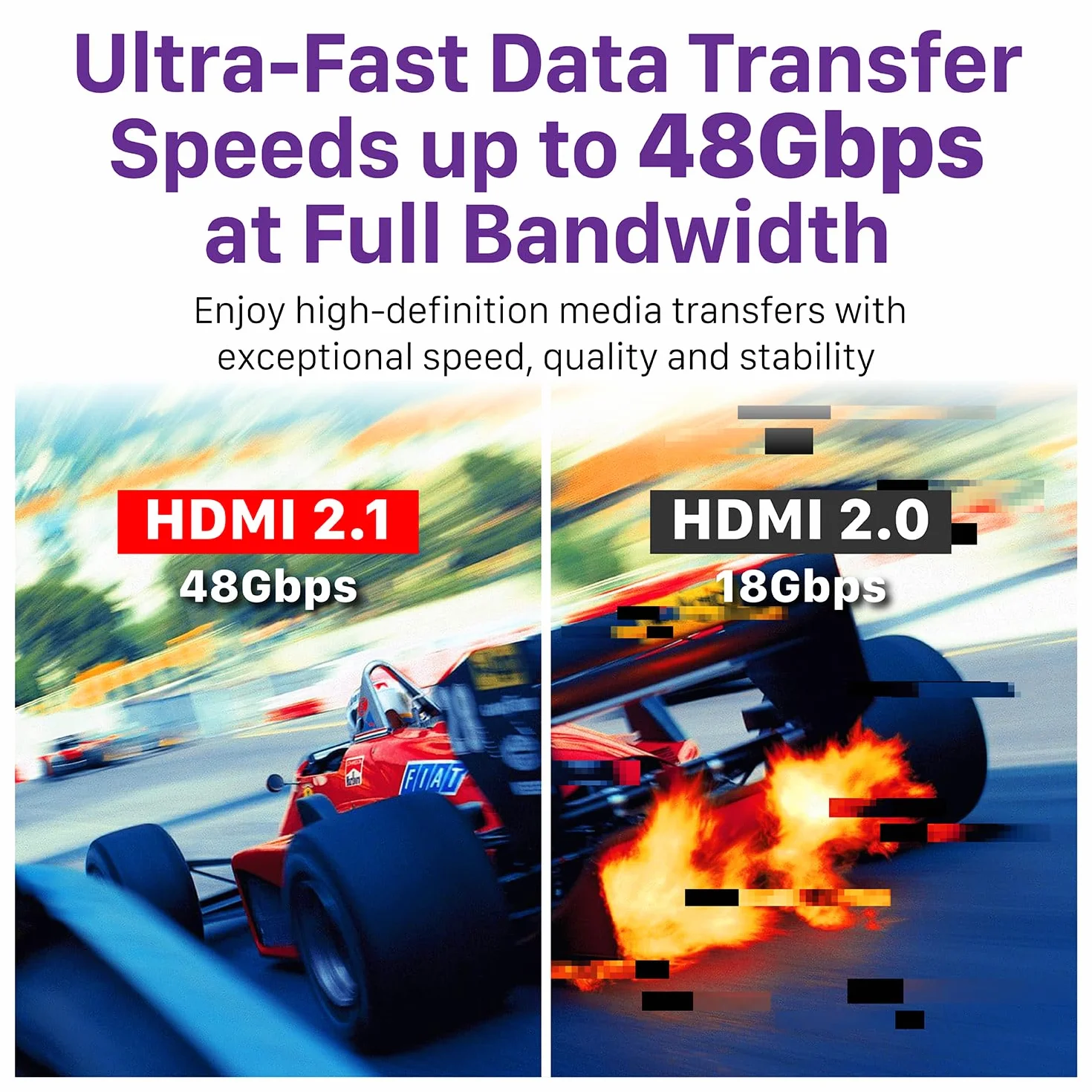 Fosmon 5-portowy przełącznik HDMI 8K z pilotem, obsługa 8K@60Hz 4K@120Hz High Speed 48Gbps, Switch HDMI 2.1 5 wejść 1 wyjście Splitter Hub kompatybilny z PS5 Xbox Apple TV DVD laptopem PC monitorem