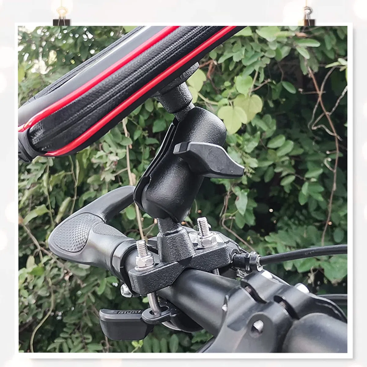 Uchwyt kulkowy, podstawa uchwytu kulkowego, kompatybilny z kulkami, kompatybilny z głowicą kulową, uchwyt na telefon, motocykl, rower, 1 szt., aluminium 1"