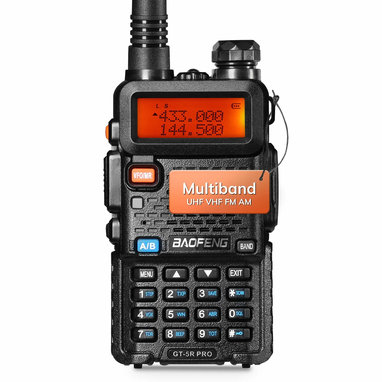 BAOFENG GT-5R Pro Walkie Talkie, UHF VHF 144-146/430-440 MHz, duży zasięg, 128 kanałów, bateria 1800 mAh, słuchawki dla dorosłych, obsługiwane przez Chirp