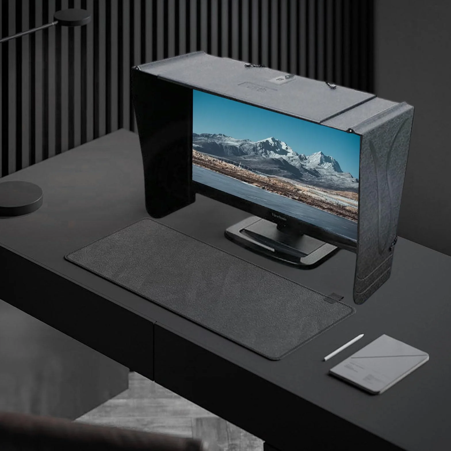 Osłona monitora, ochrona przed słońcem, ochrona przed słońcem do laptopów, regulowana osłona monitora, składana osłona, zapewnia ochronę prywatności, pasuje do praktycznie wszystkich laptopów