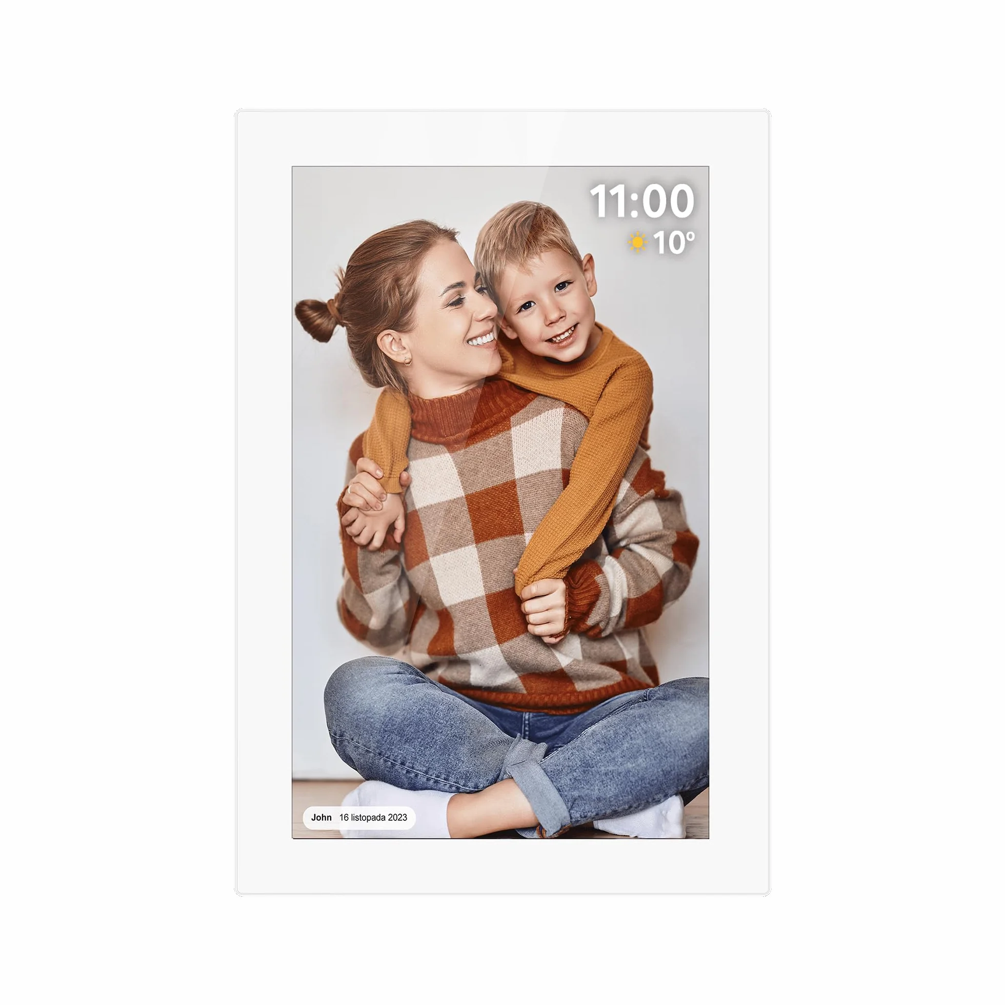 Krüger&Matz Cyfrowa Ramka na Zdjęcia FRAMEO 1280 x 800 px 10,1" Wi-Fi MicroSD Timer Pogoda Biała KM1100W